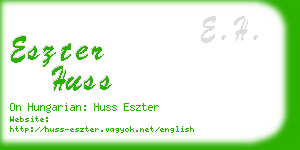 eszter huss business card